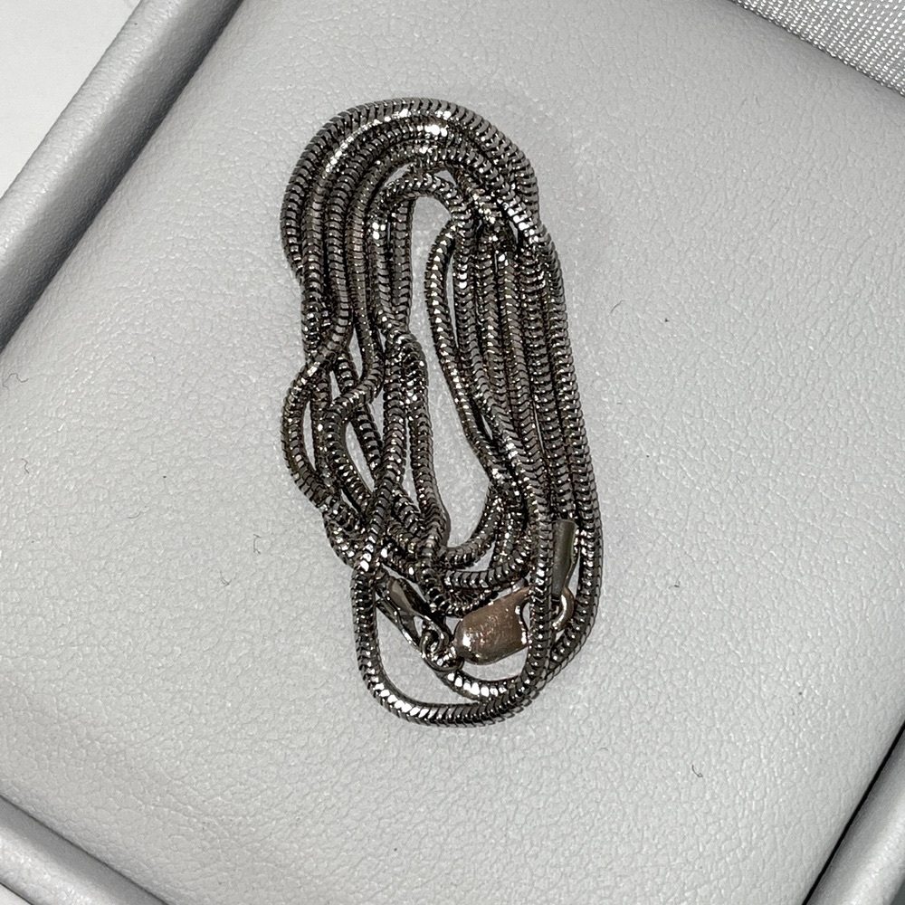 Solid Stamped 14K White Gold Fancy Snake Link Neck Chain Necklace Unisex